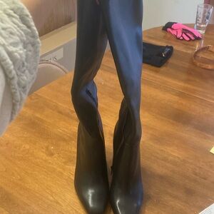 Sleek Black Leather Boots NWOT